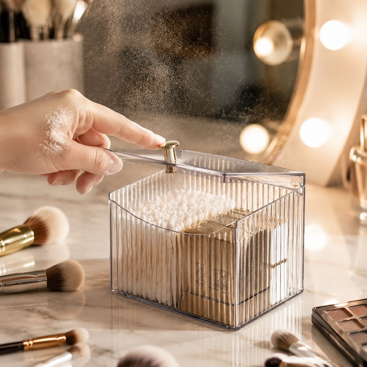 Household Light Luxury Portable Transparent Cosmetic Box