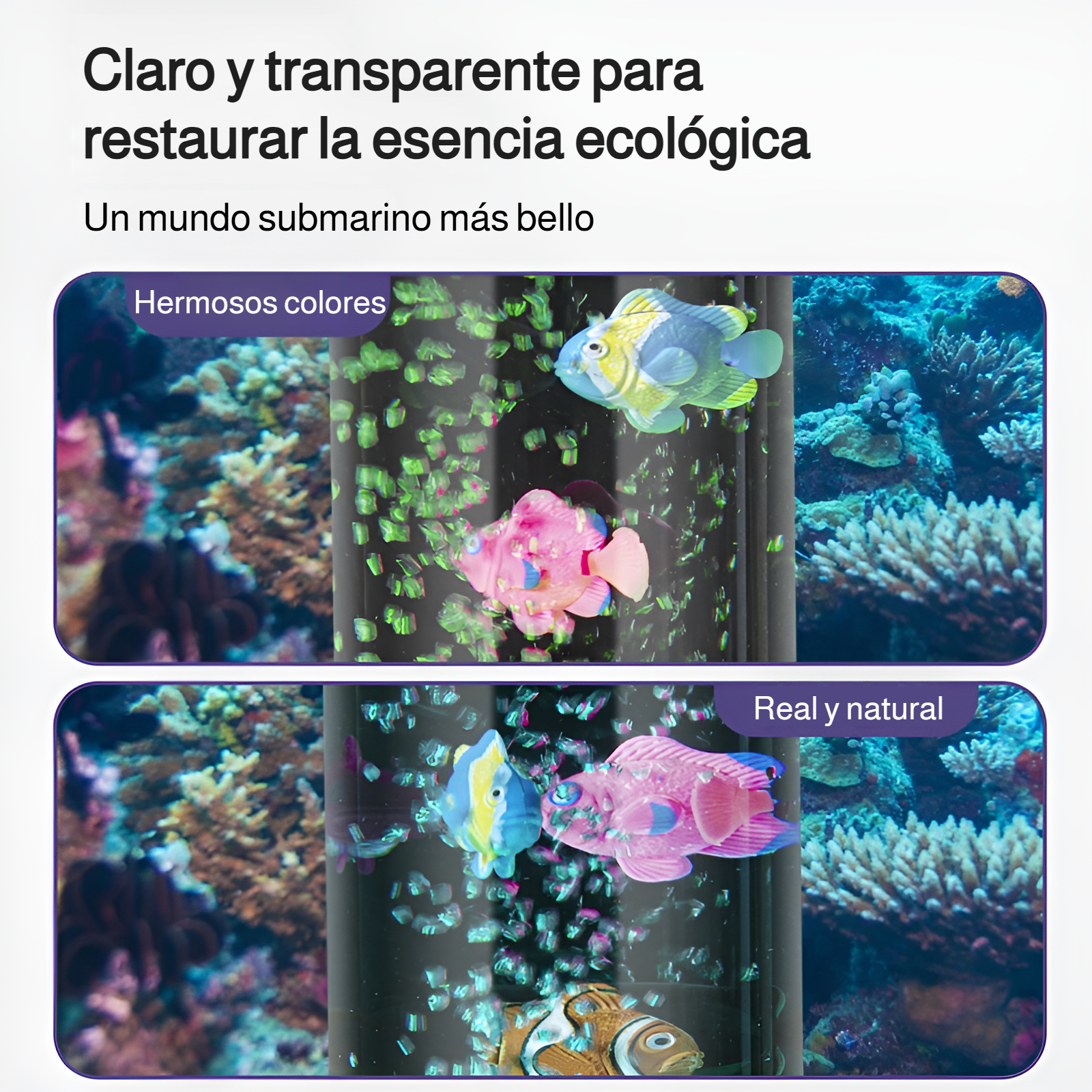 Adorno creativo lámpara LED en forma de pez burbuja para mesas de noche