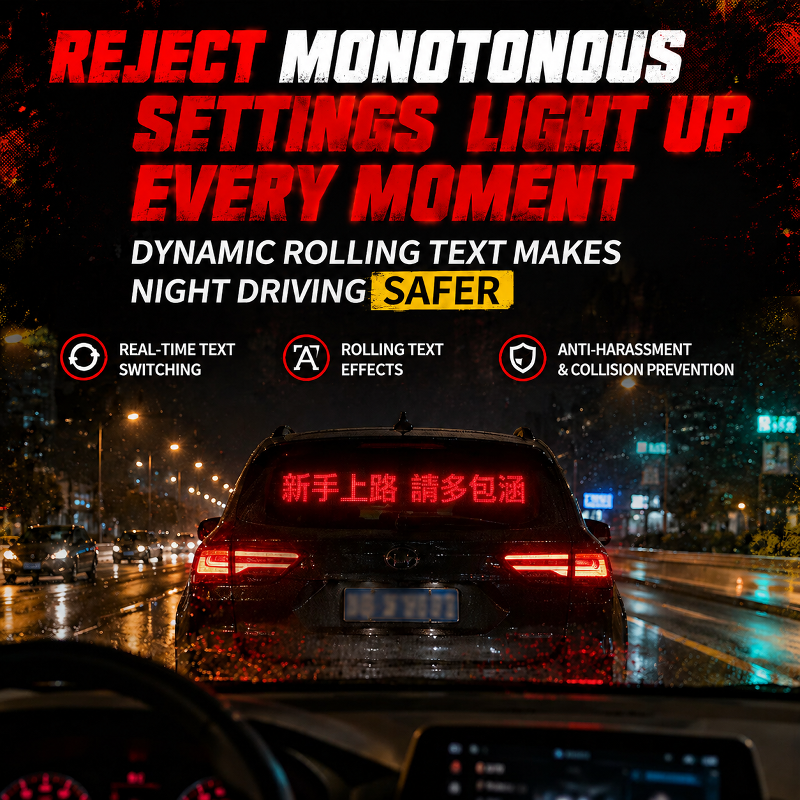 LED flexible display screen, APP Bluetooth vehicle display, advertising screen, full-color smart car