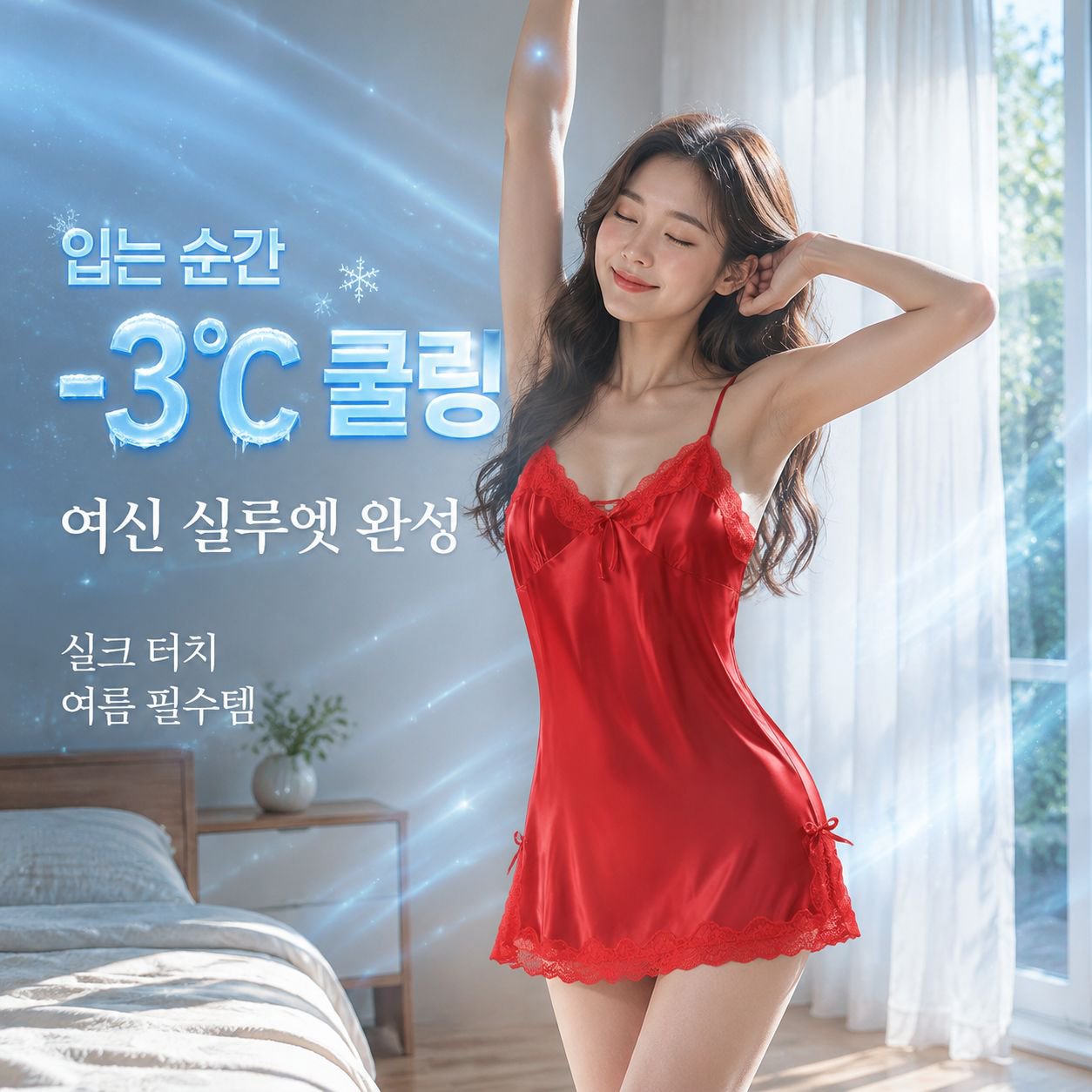 레이스 슬립 홈웨어 다양한 색상