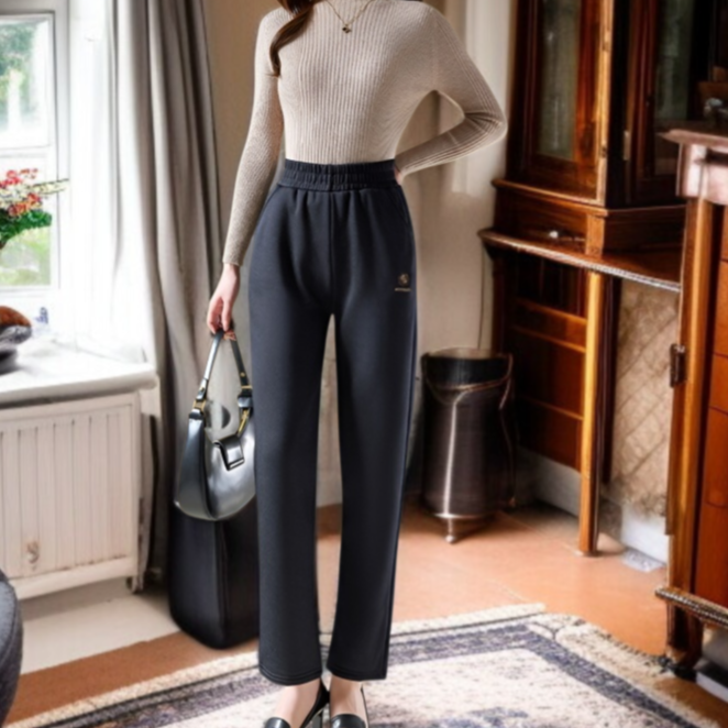 추동 시즌용 따뜻한 기모 팬츠