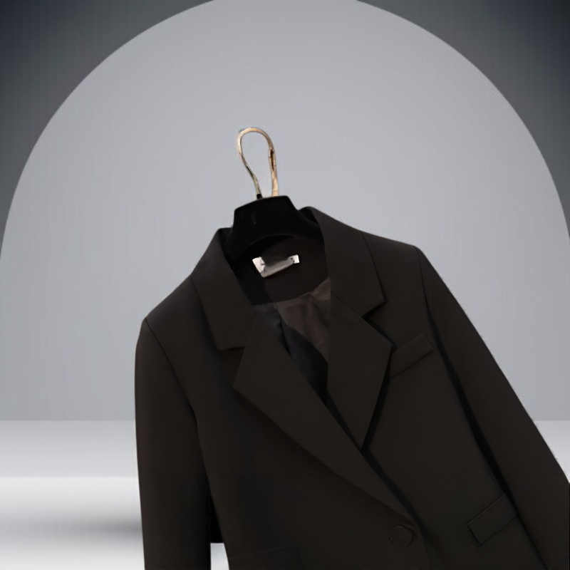 여성 정장 코트 디테일 사진