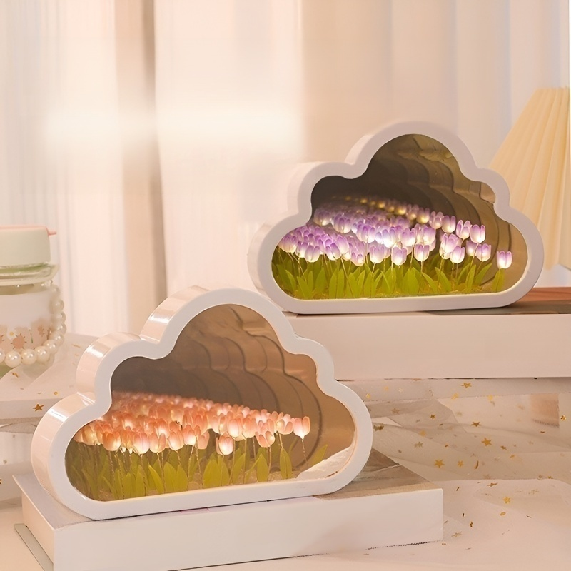 チューリップ型の手作りアンビエントライト