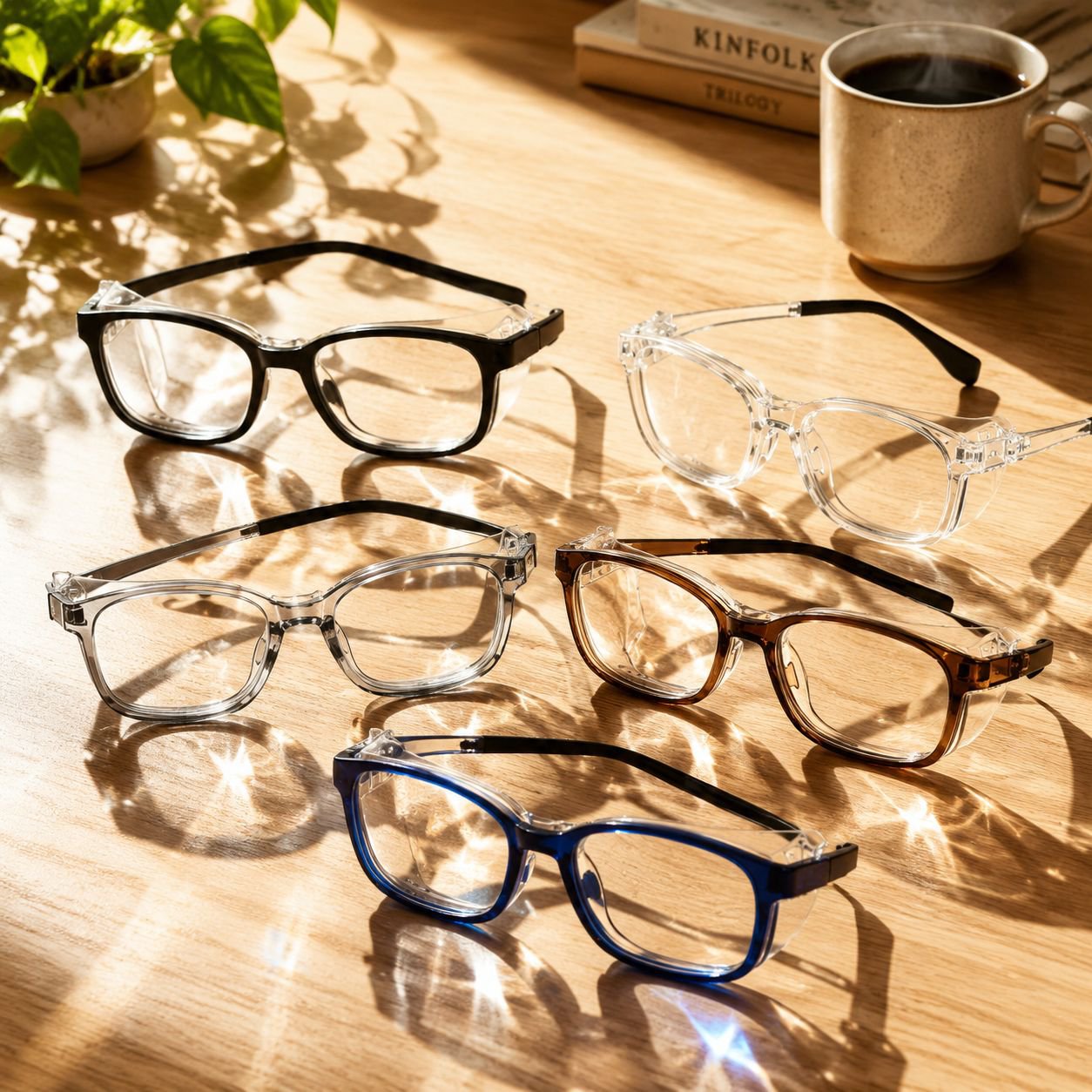 Ultraleichte TR90-Postoperationsbrille mit Wind- und Pollenschutz
