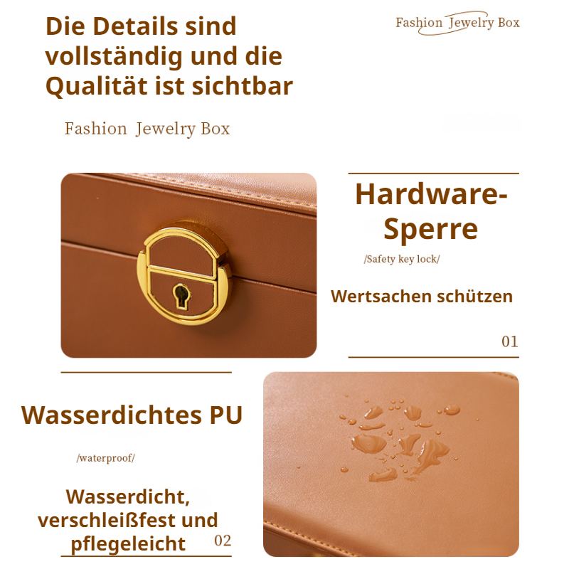 Schmuckschatulle, tragbare kleine Schachtel, kleine Schmuckaufbewahrung, Schmuckaufbewahrungsbox, Sc