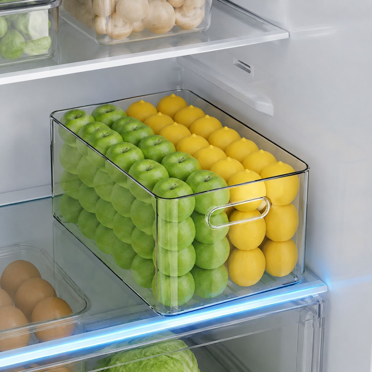 Stackable fruit and vegetable storage container