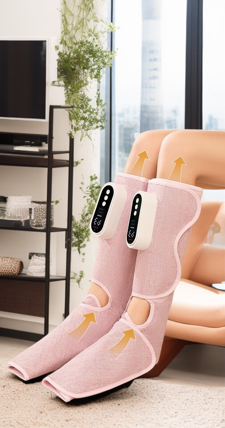 Stimulation de la circulation sanguine avec masseur de jambes