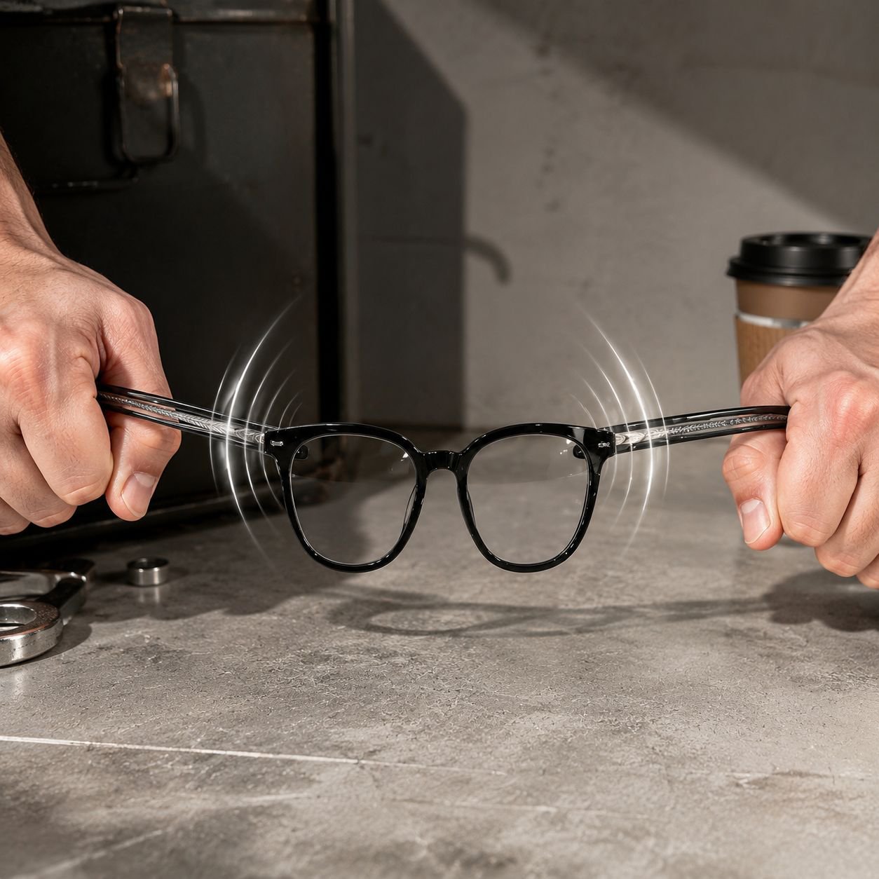 Hochwertige TR-Rahmen Anti-Blaulicht-Brille in Schwarz