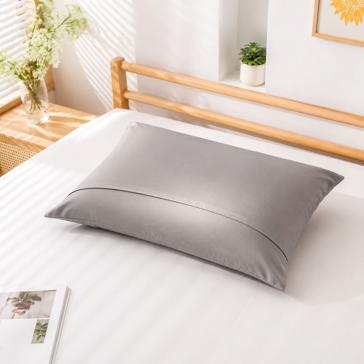 Luxury bedding set made from washed cotton fabric
