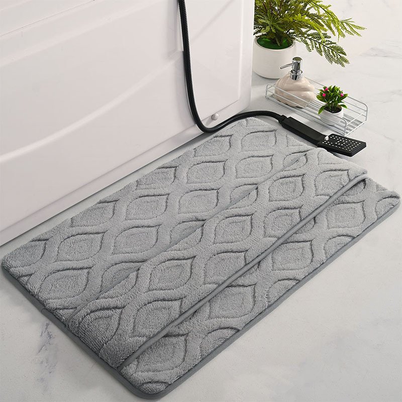Tapis de salle de bain en velours