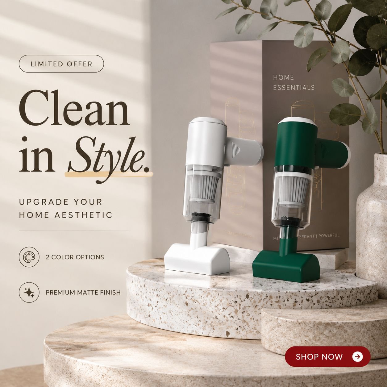 Multifunctional High-Performance Wireless Vacuum Cleaner for Car and Home