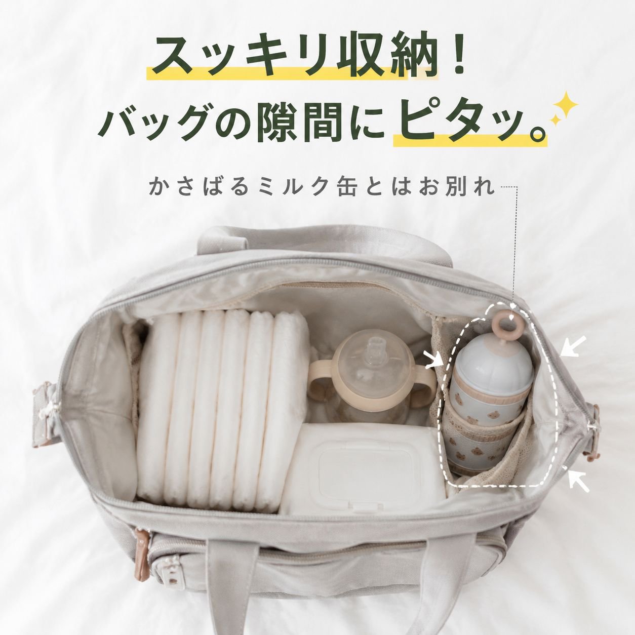 かわいいクマ 3層ミルクパウダー ベビー持ち運び収納ボックス