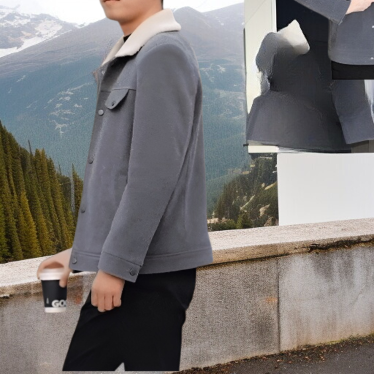 남성용 칼라 디자인 패딩 점퍼