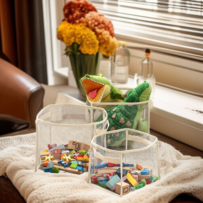 대용량 투명 수납 바구니 전체 이미지