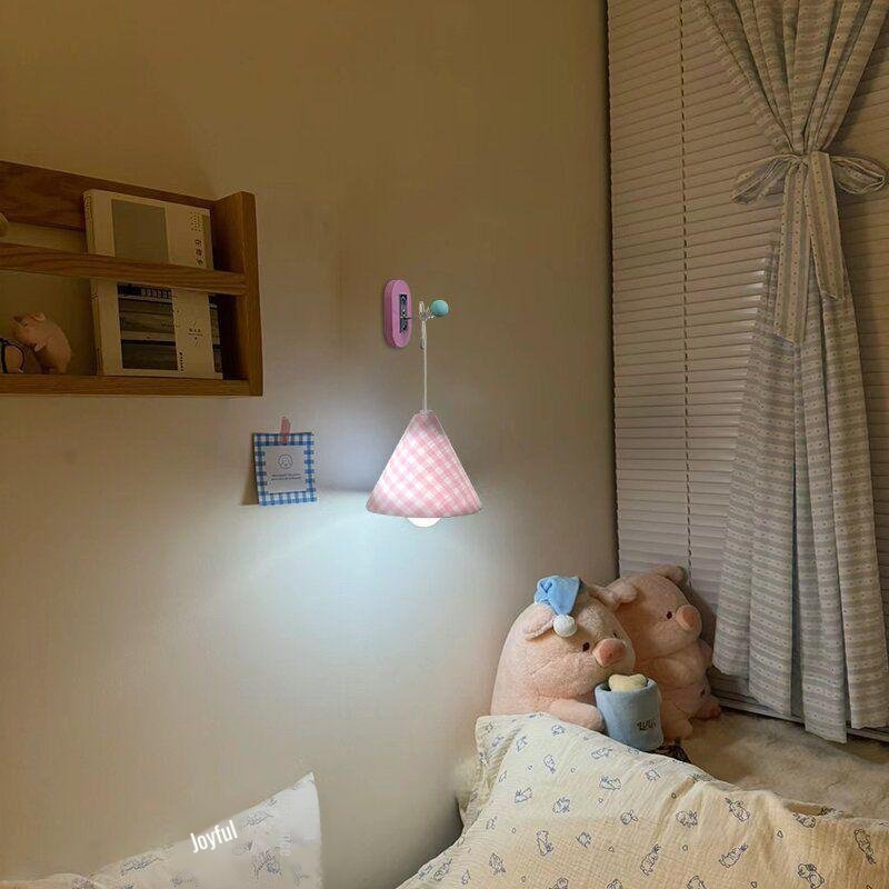 少女らしい丸型寝室用壁掛けライト