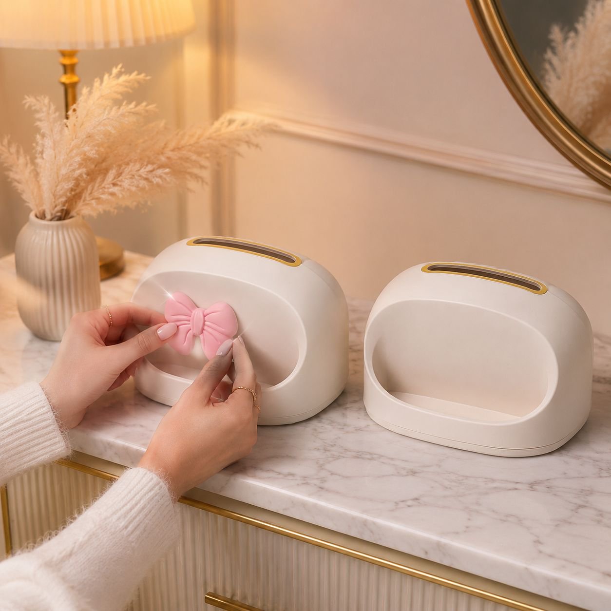 Self Contained Cream Style Living Room Spring Drawer Box Tissue Box Self Contained Spring Drawer Box