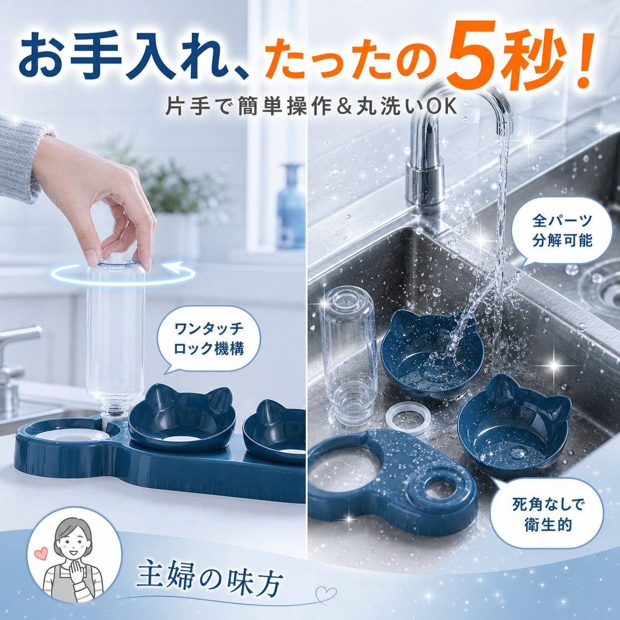 多機能ペット餌皿