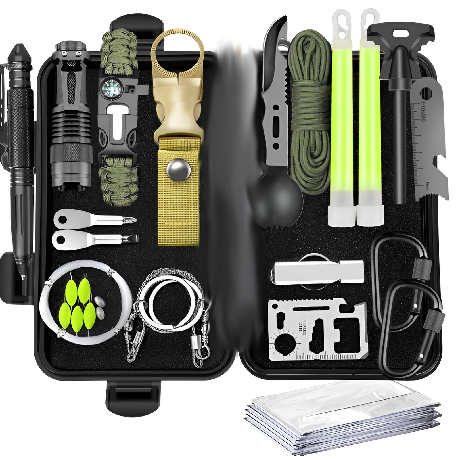Kompaktes Outdoor-Survival-Werkzeugset