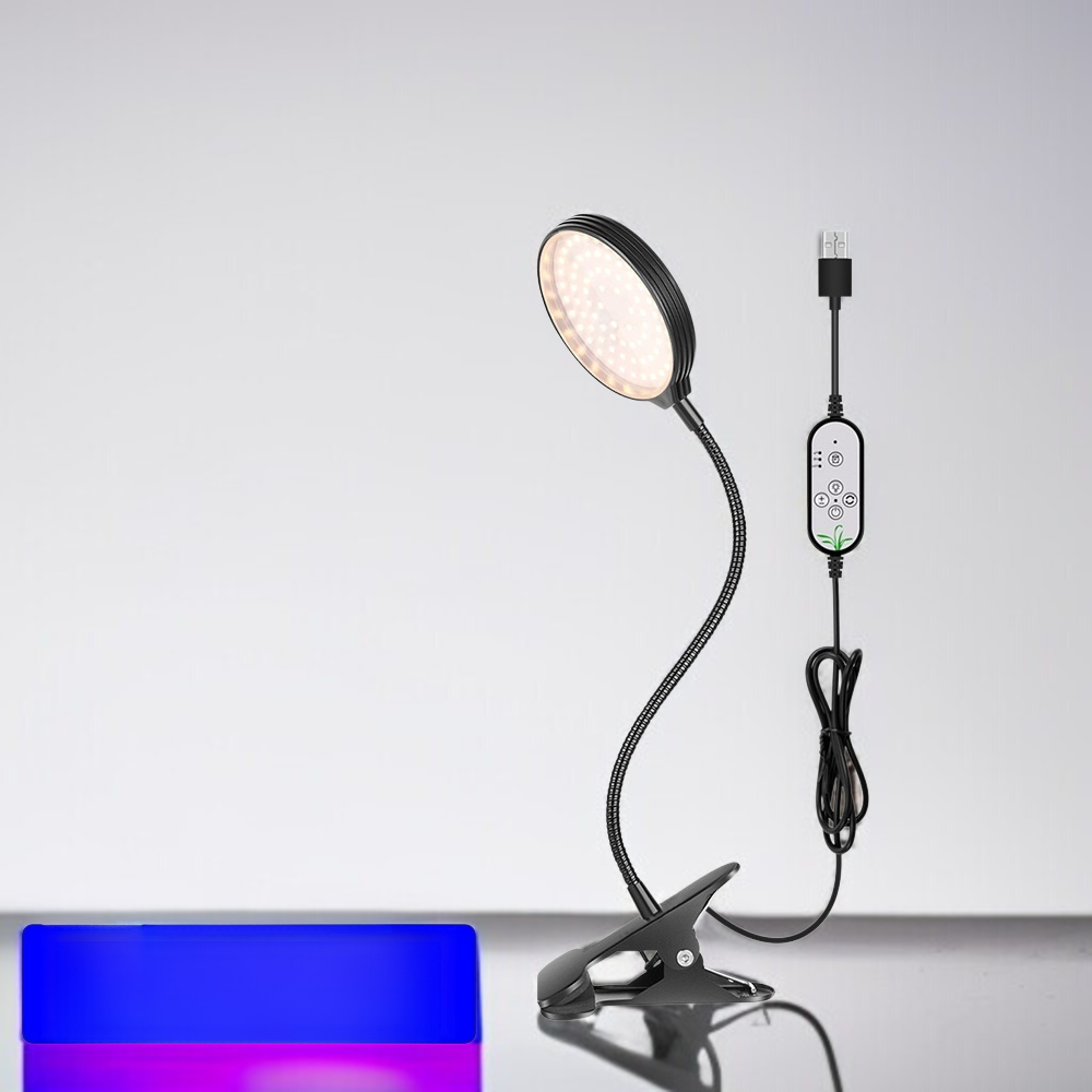 薄暗く調節可能な植物育成LEDライトの設置例