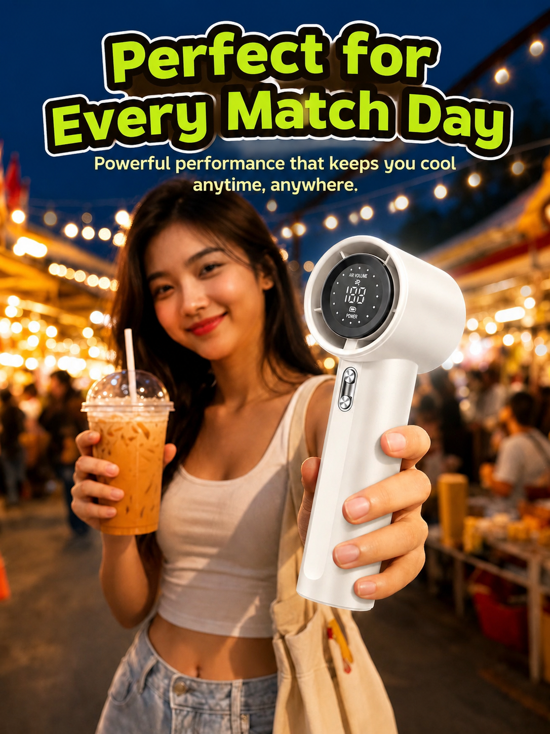Ventilador de mano ligero y fácil de transportar