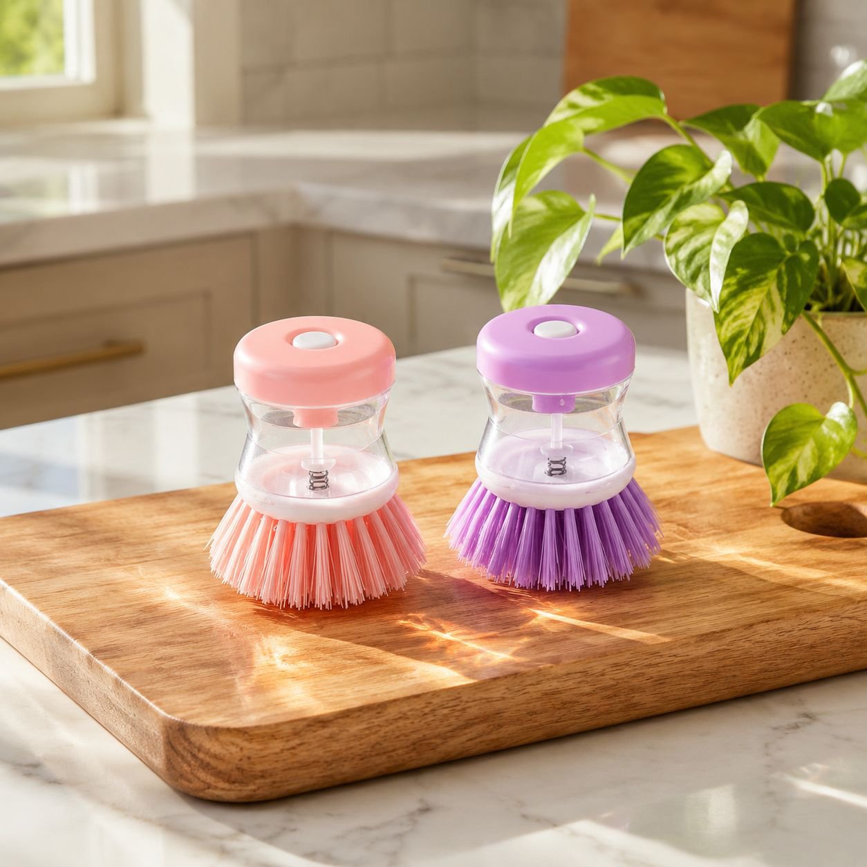 Durable bristles of kitchen cleaning brush