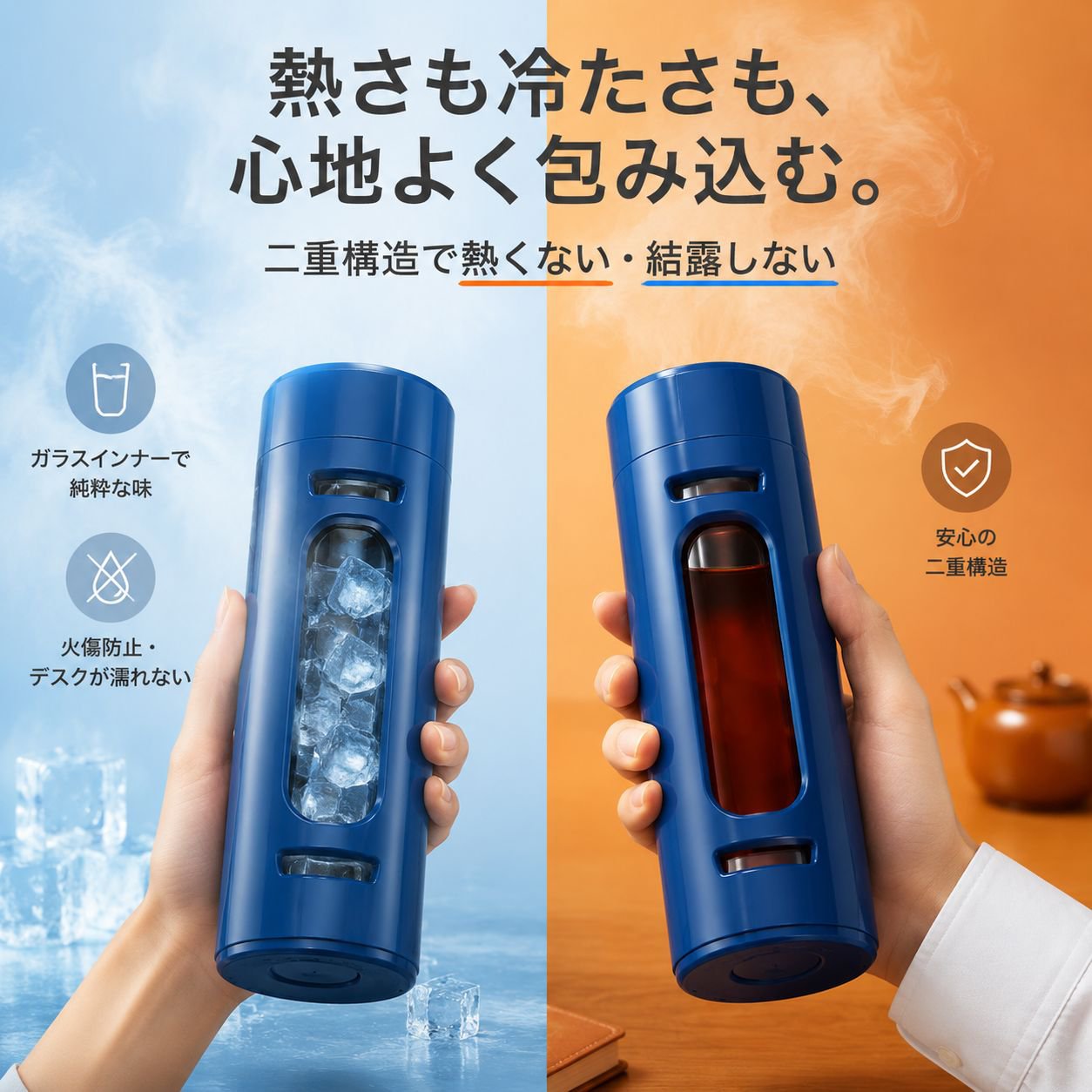 大容量ガラスコップ