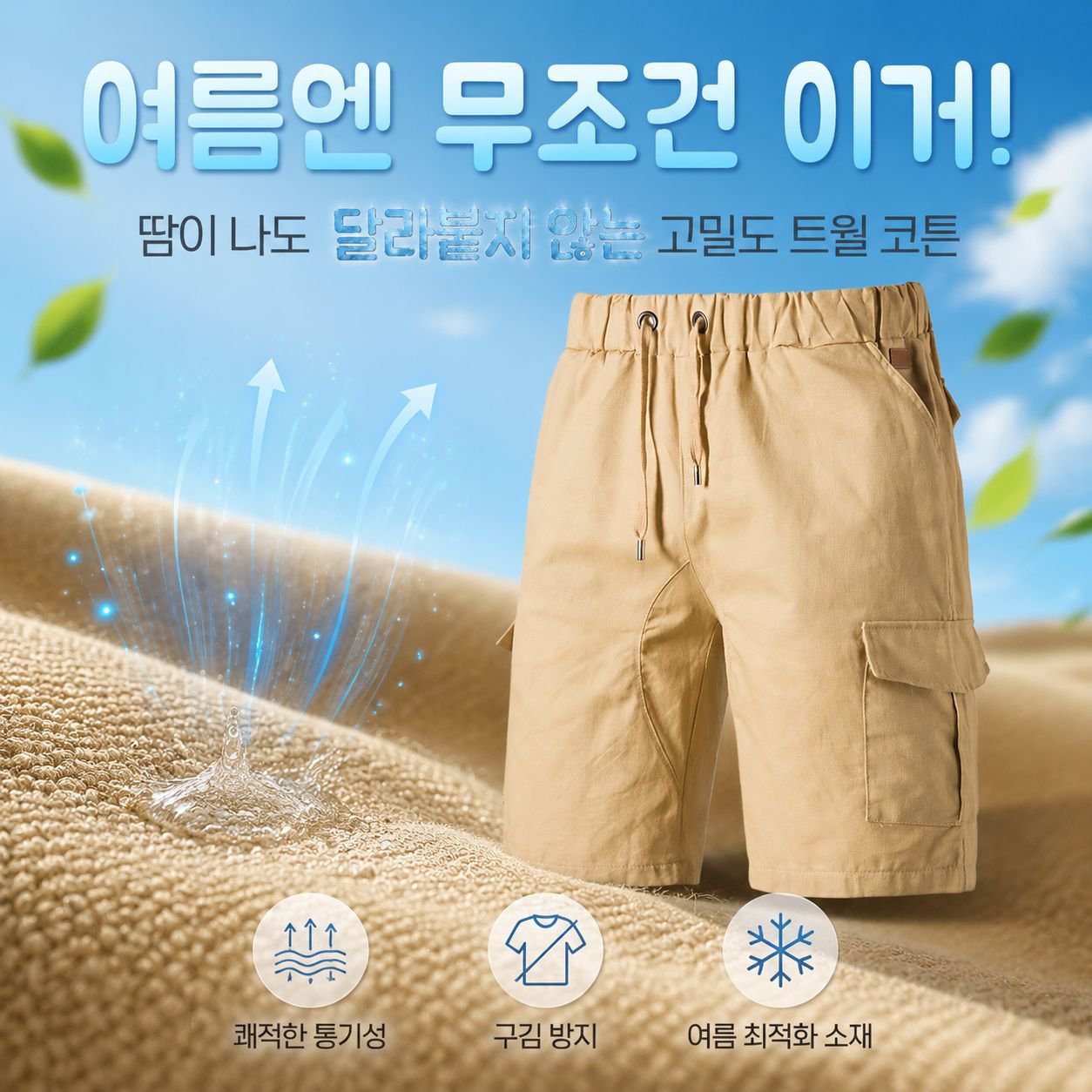 남성 빅사이즈 골프 스포츠 반바지 실내용