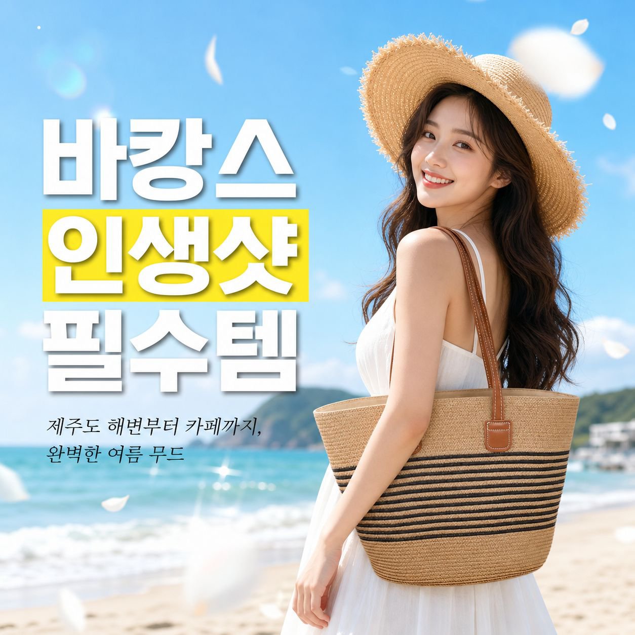 봄여름 핸드메이드 라탄 숄더백 대용량 여성 패션 가방