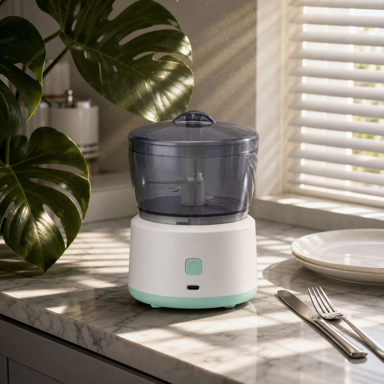 Stainless steel meat grinder and vegetable slicer