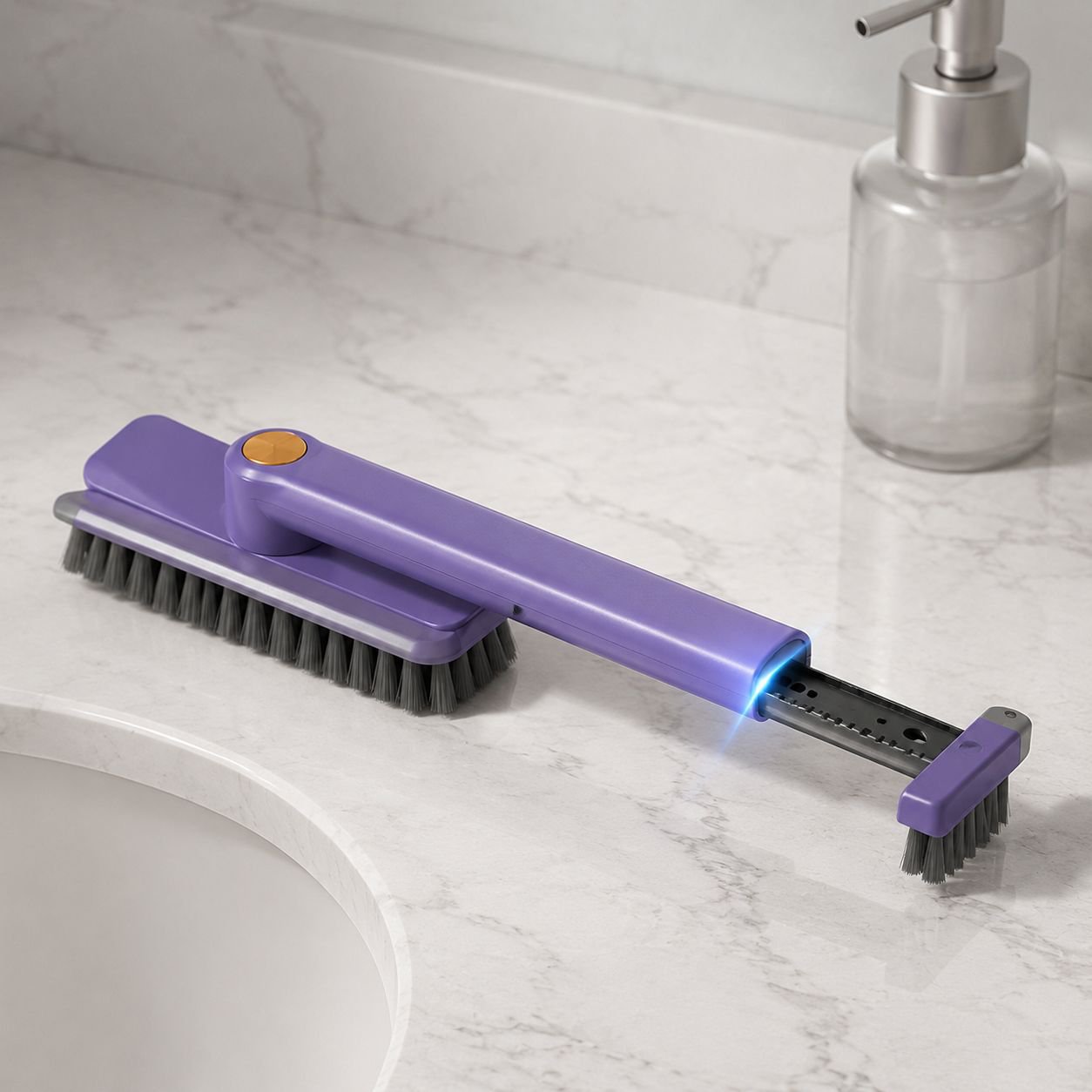 Ergonomic handle of gap cleaning brush