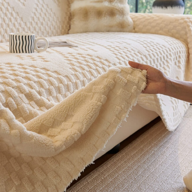 소파패드와 커버의 두께 강조 사진