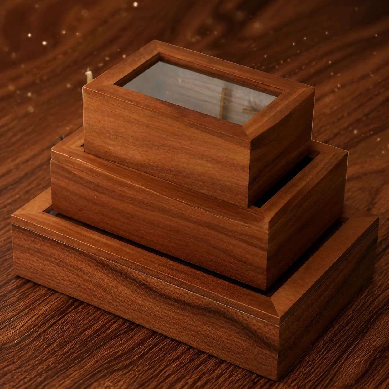 Durable wood storage box for office and home