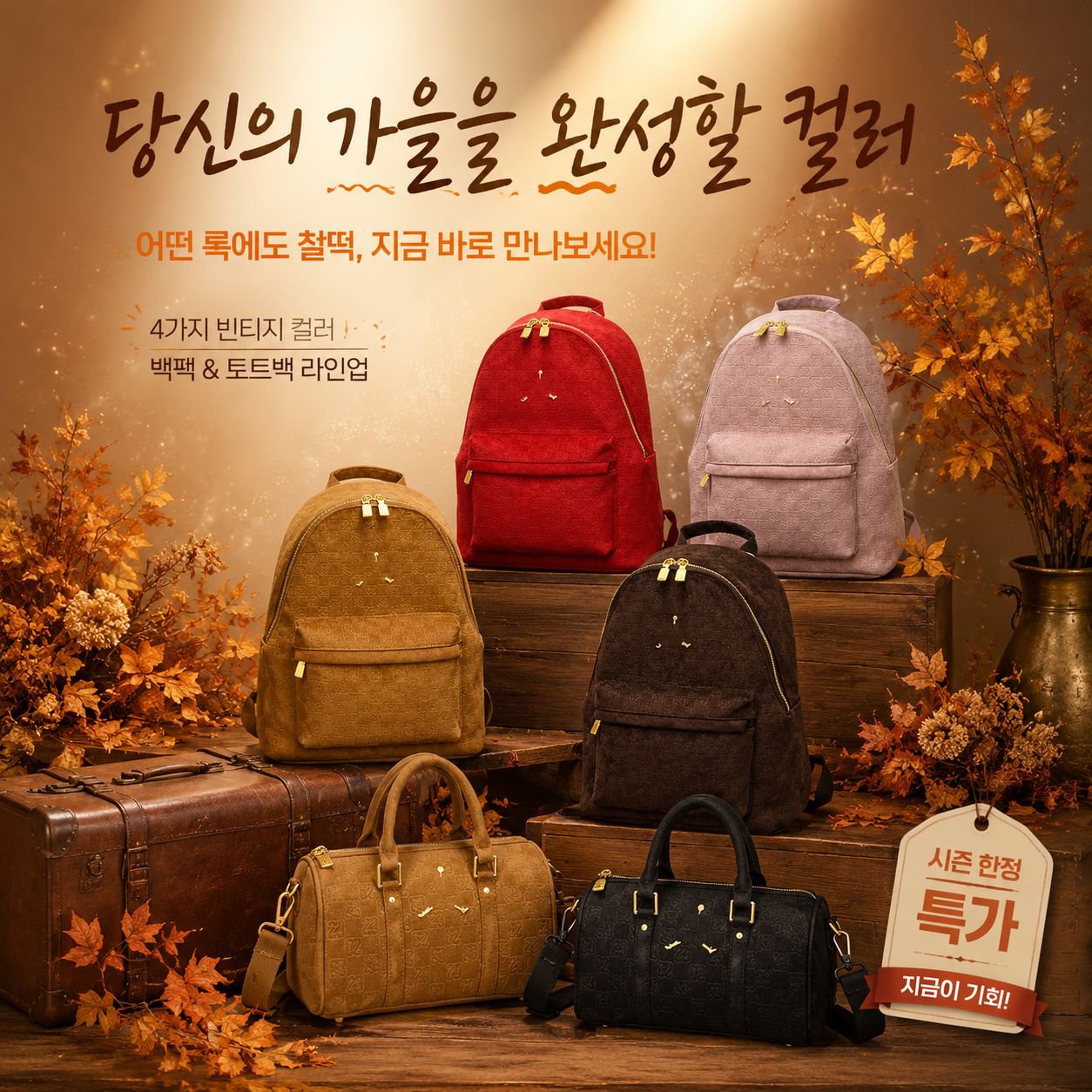 패션 체크 빈티지 아웃도어 대용량 백팩