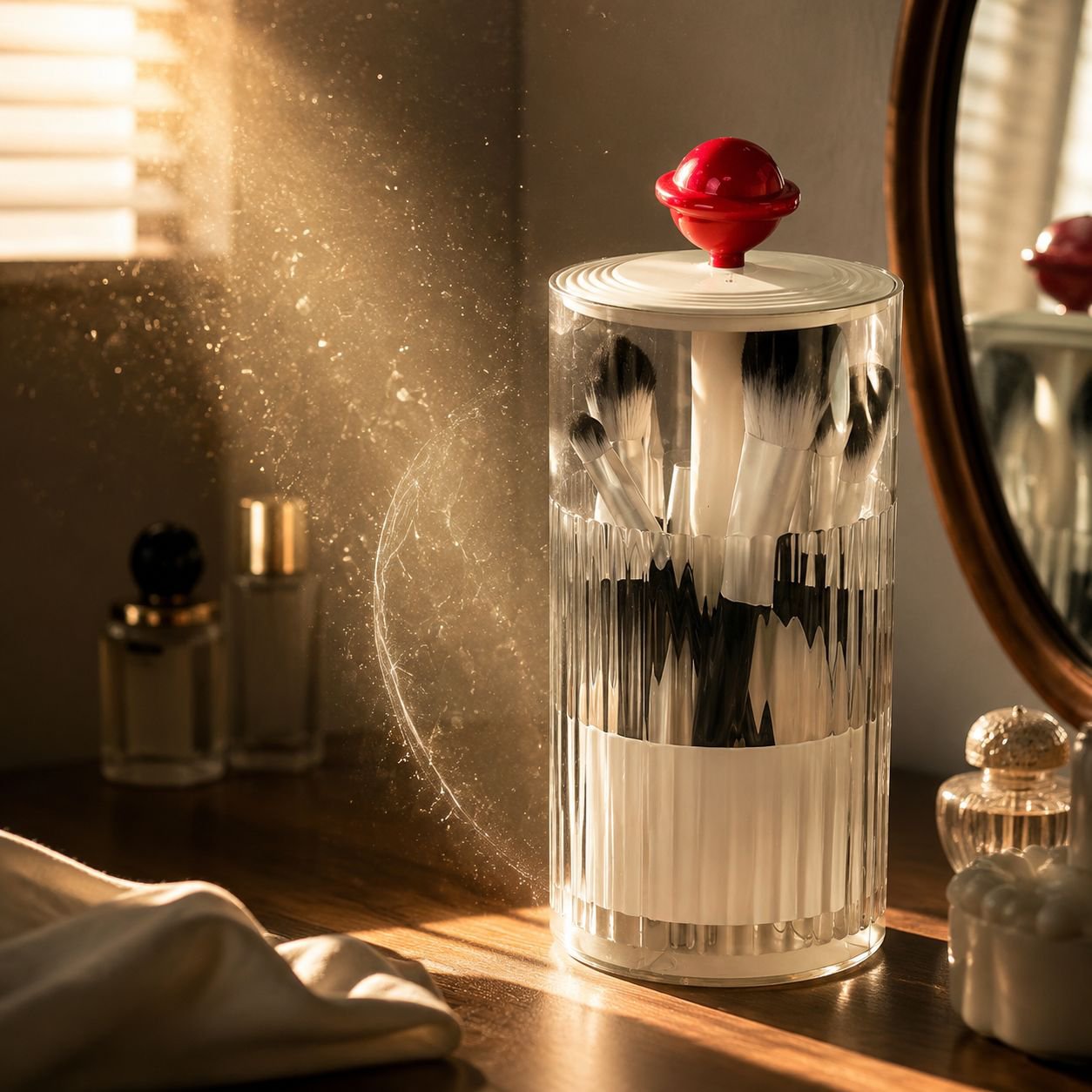 Boîte cosmétique moderne pour accessoires de maquillage