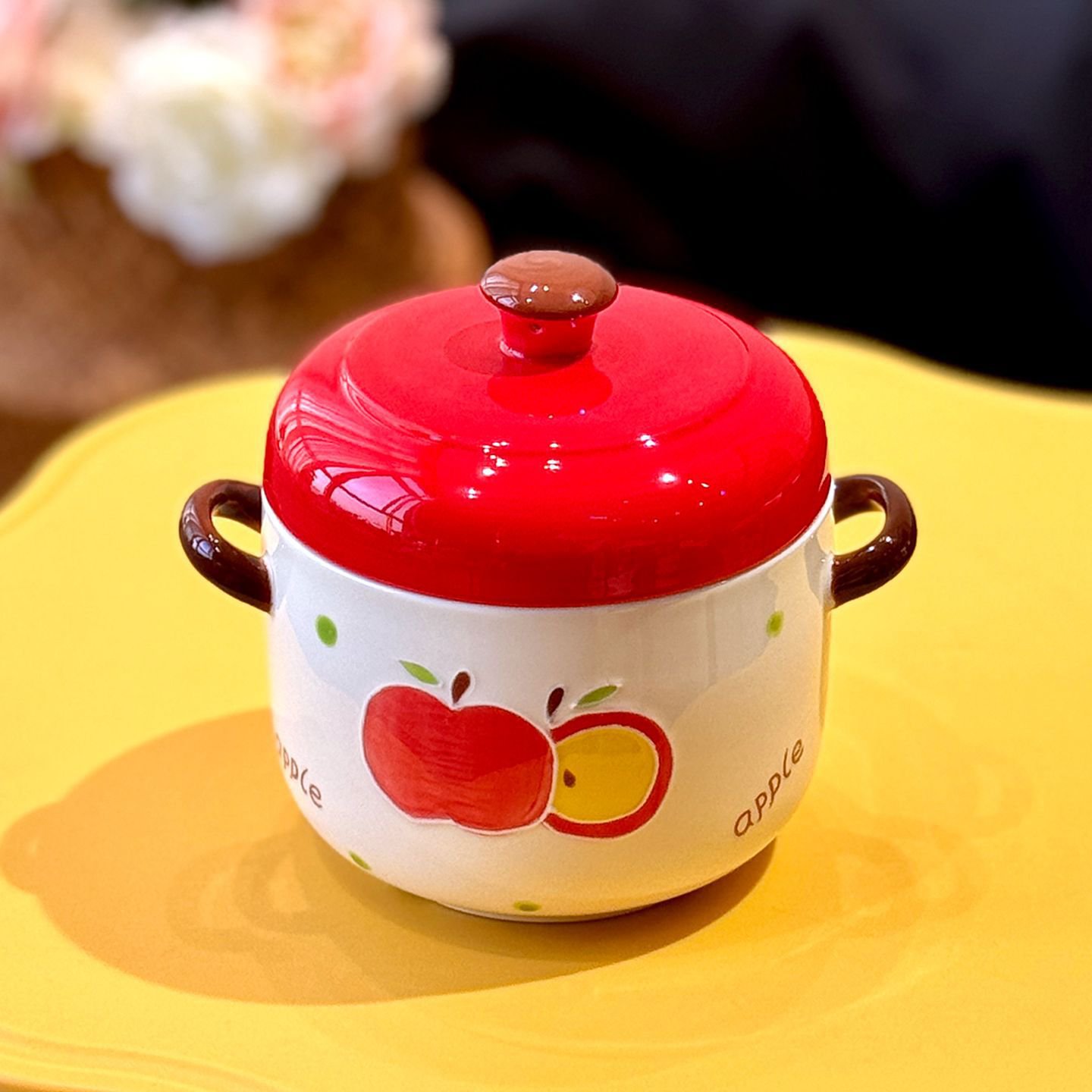 Cocotte en céramique à double couvercle pour ragoût