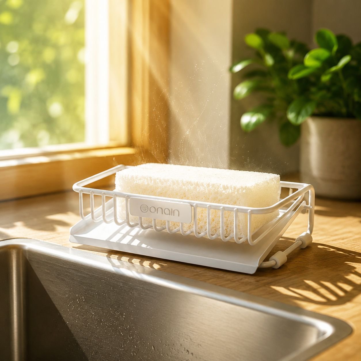 シンクカウンタートップ用食器・箸・ナイフ収納水切りラック