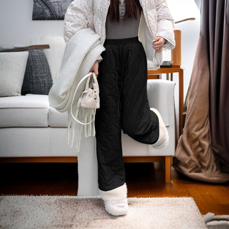 핑크 기모 도톰 일자 면 팬츠 오리지널 퀄리티 여성 잠금 온도 패딩 팬츠