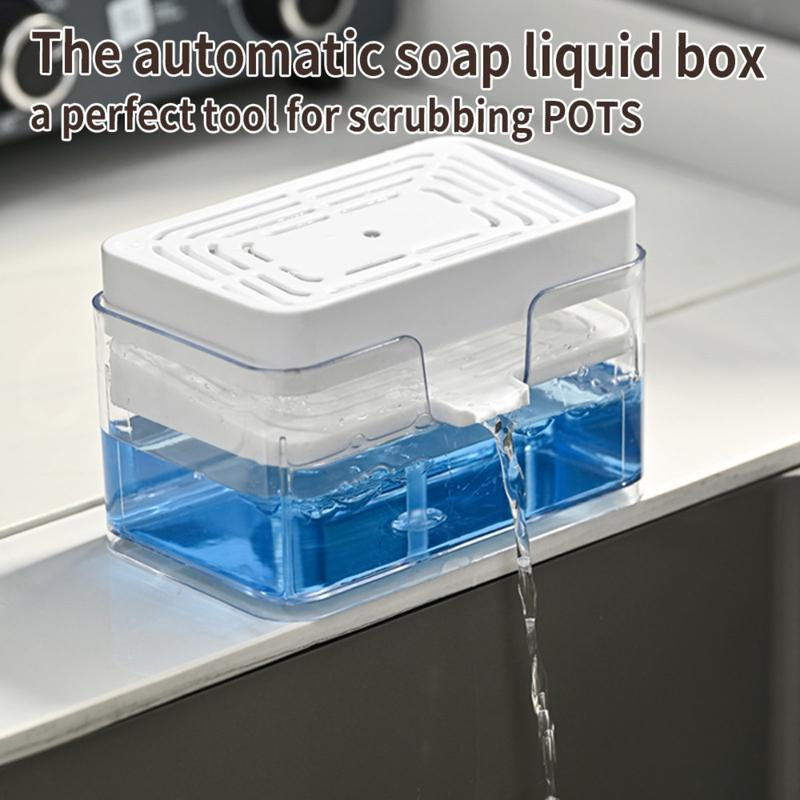 Dispensador automático de jabón multifuncional, fácil de presionar, ideal para limpieza de cocina
