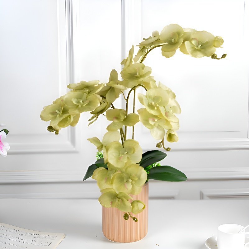 버터플라이 오키드 인조 꽃 유럽풍 홈 장식