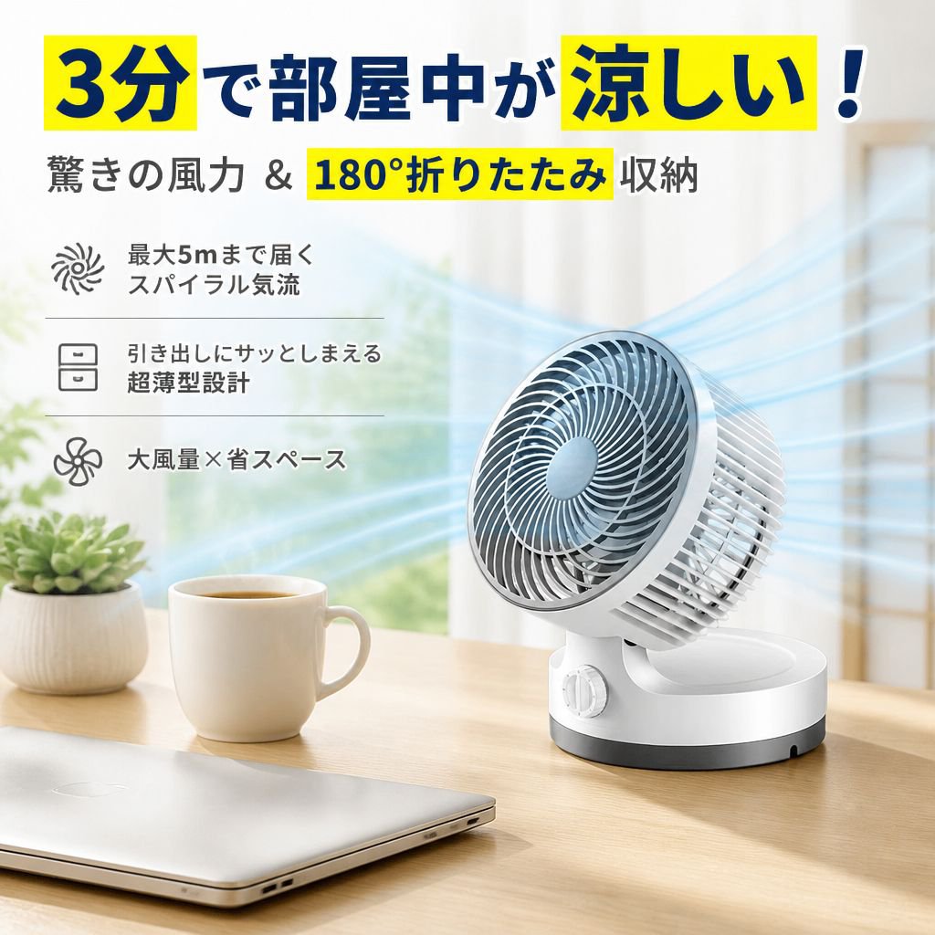 家庭用デスク折りたたみ扇風機