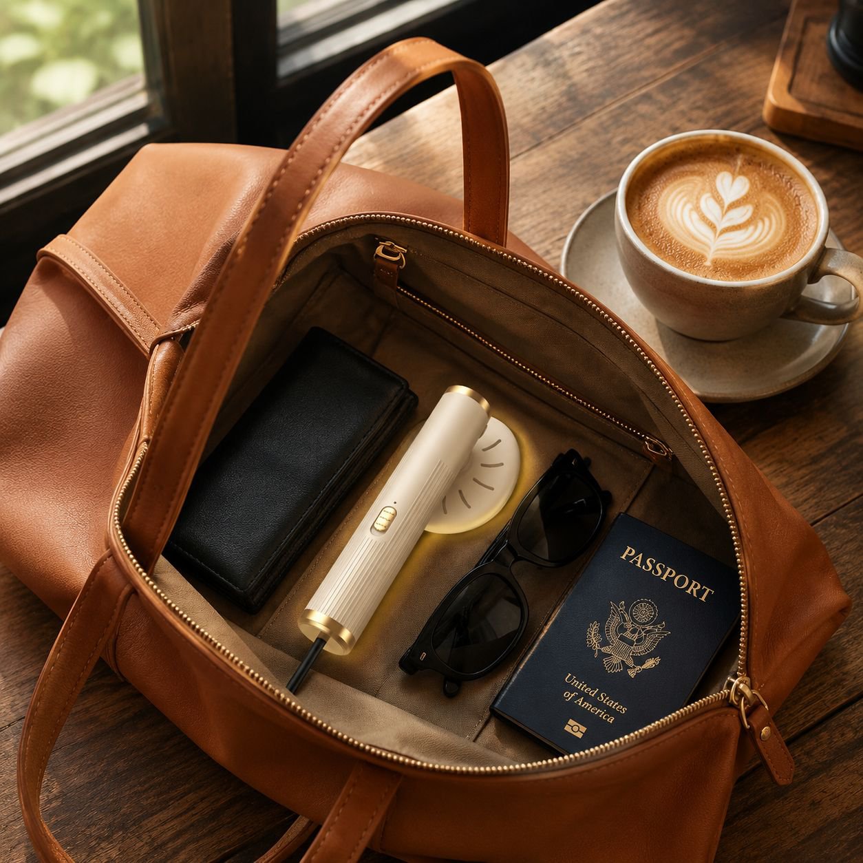 Portable rotating steam iron for travel