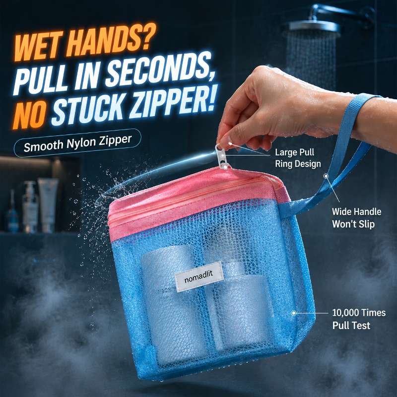 JMY - Portable Waterproof Mesh Toiletry Bag