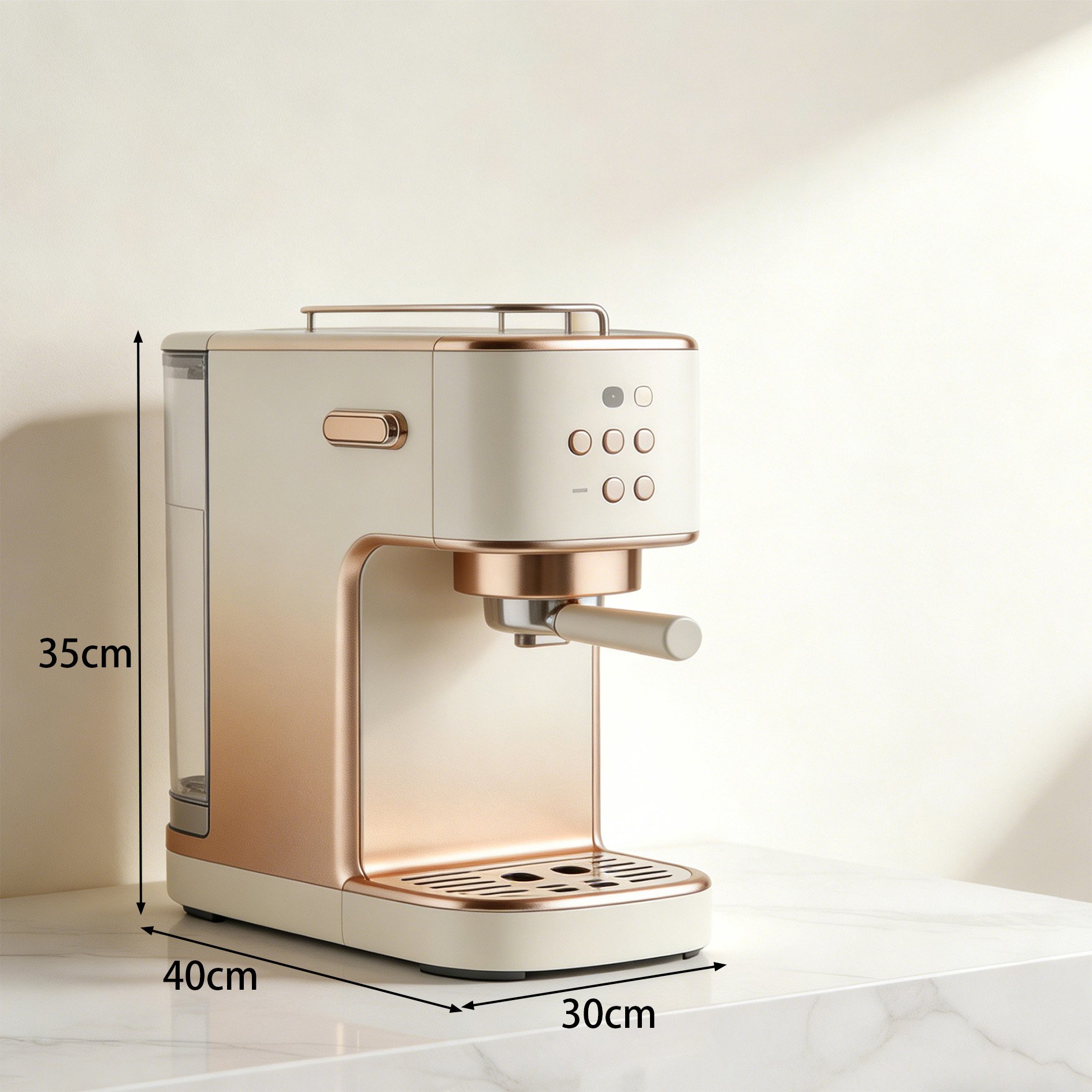 豆から挽けるコーヒーメーカーの操作パネル