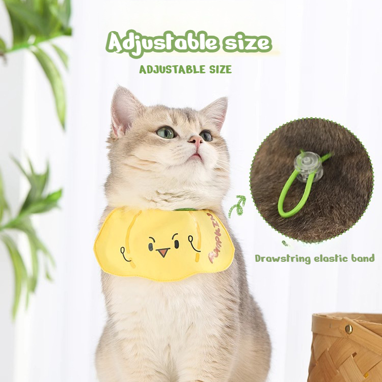 Adjustable Cotton Cat Bandana Collar