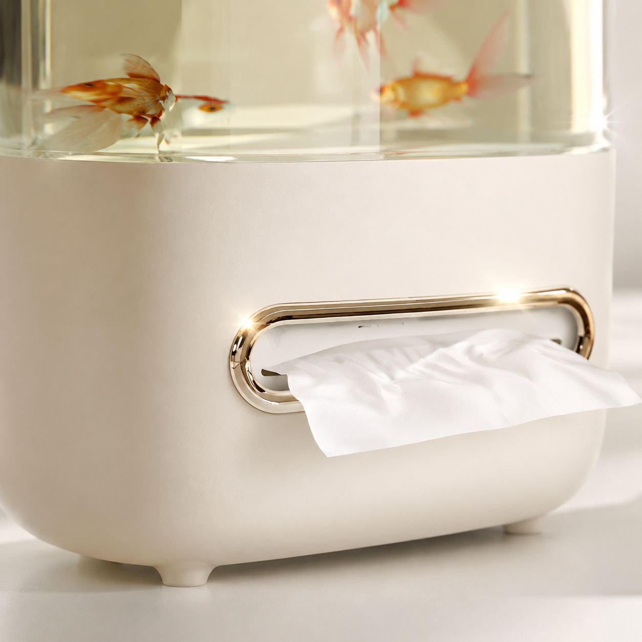 Large Capacity Double-Layer Tissue Box for Fish Keeping