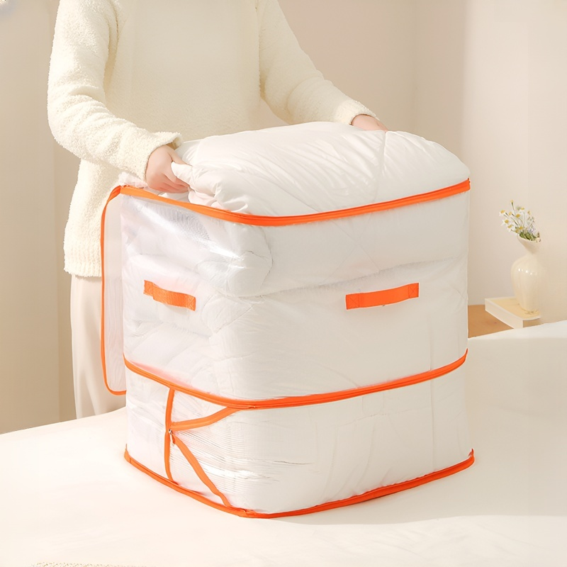 Transparent clothing cotton quilt compression storage bag