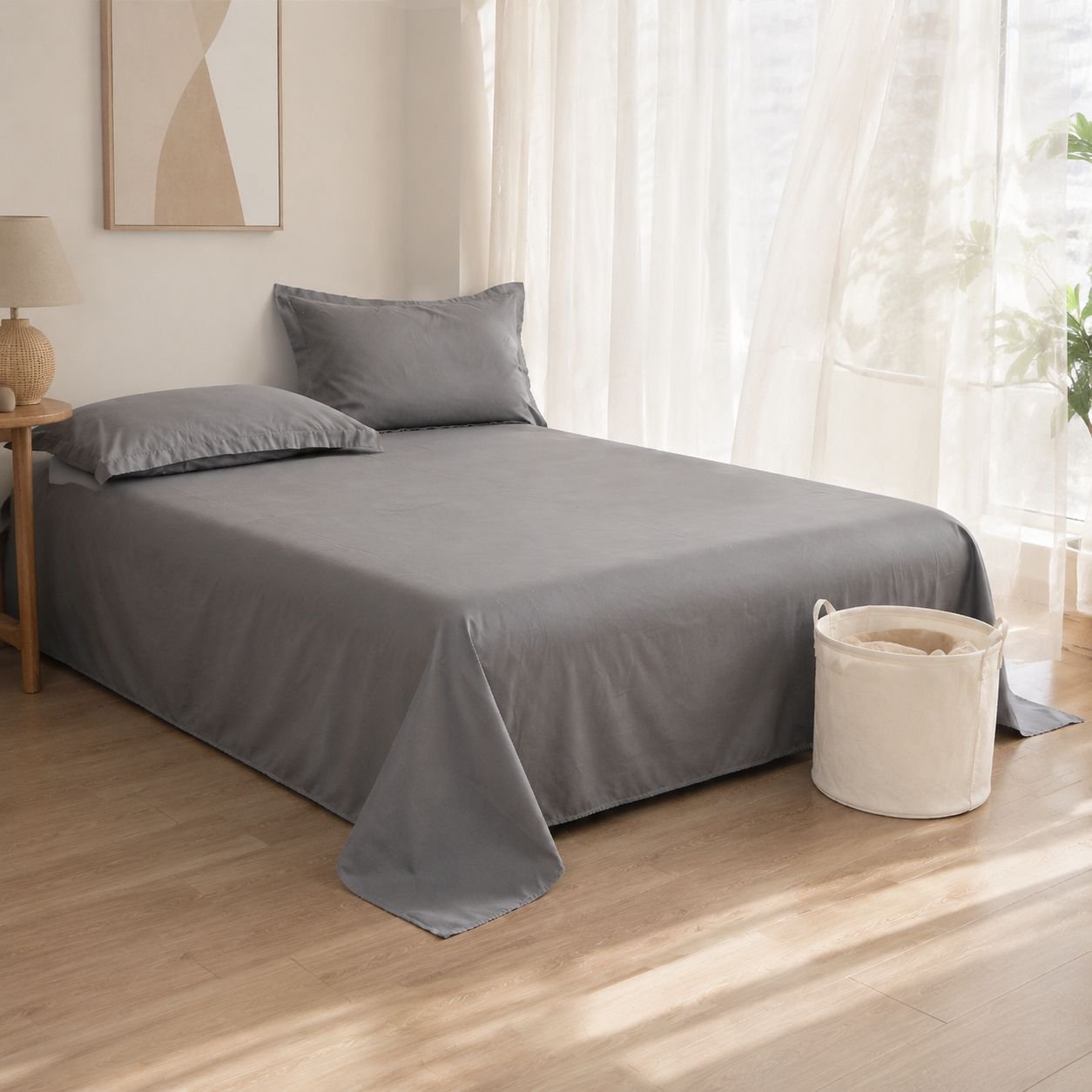Brushed Washed Cotton Printed Comfortable Sheet