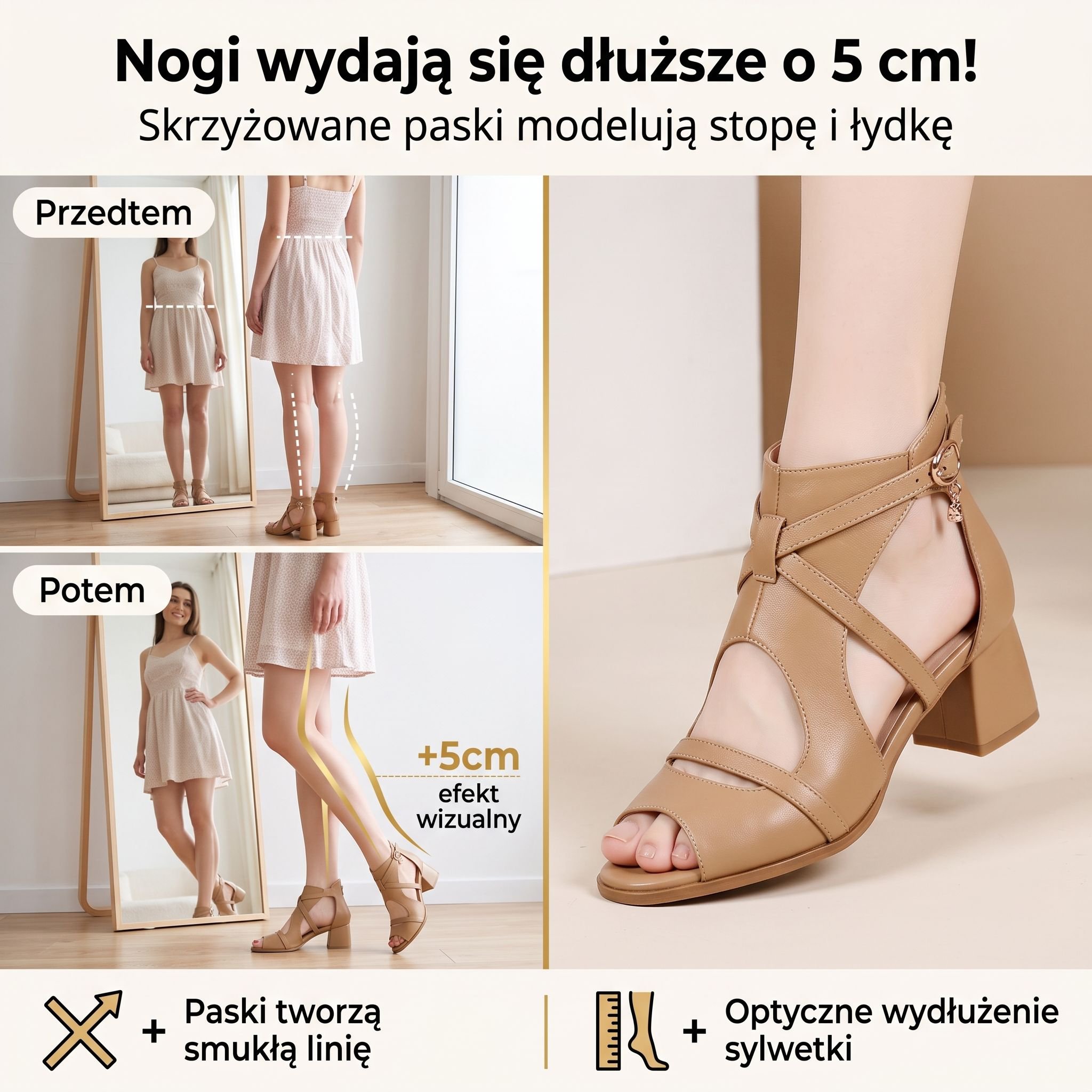 Damskie sandały rzymskie 2025, gruby obcas, luksusowy ażurowy wzór
