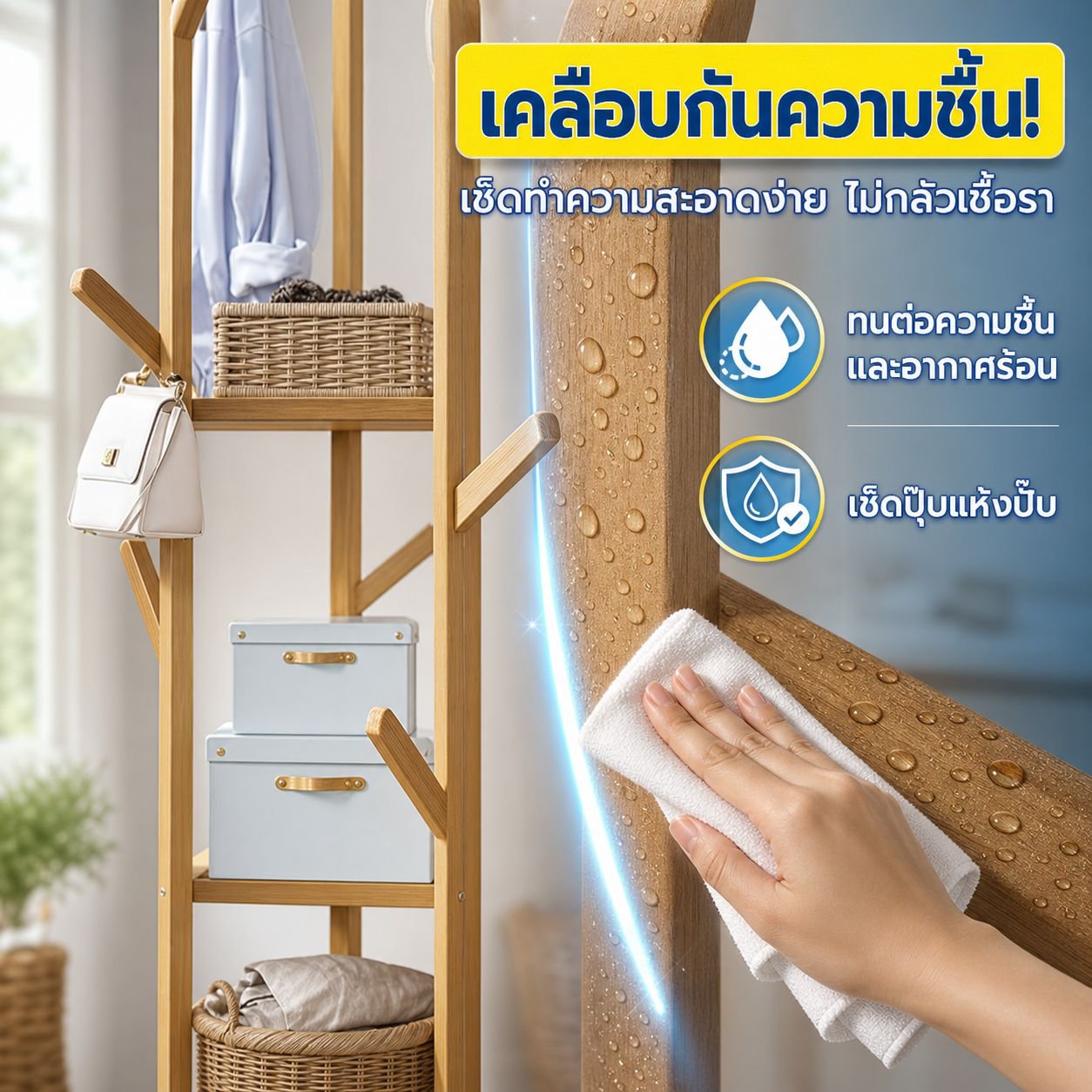 ราวแขวนเสื้อผ้าแบบมุมห้อง ใช้งานง่าย สไตล์หรูหรา สำหรับใช้ในบ้าน อเนกประสงค์
