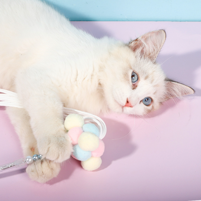 Interactive Plush Teaser Wand Set for Cats